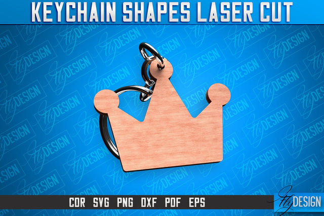 Keychain Shapes Laser Cut SVG | Keychain Laser Cut SVG Design | CNC Files SVG Fly Design 