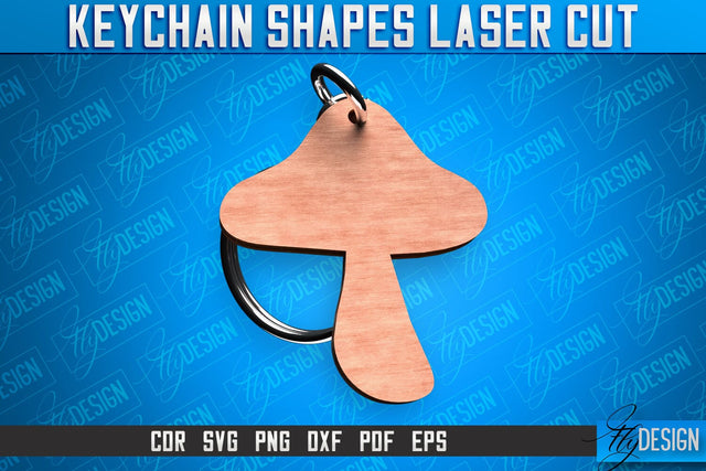 Keychain Shapes Laser Cut SVG | Keychain Laser Cut SVG Design | CNC Files SVG Fly Design 
