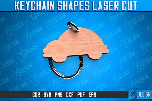 Keychain Shapes Laser Cut SVG | Keychain Laser Cut SVG Design | CNC Files SVG Fly Design 