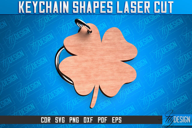 Keychain Shapes Laser Cut SVG | Keychain Laser Cut SVG Design | CNC Files SVG Fly Design 