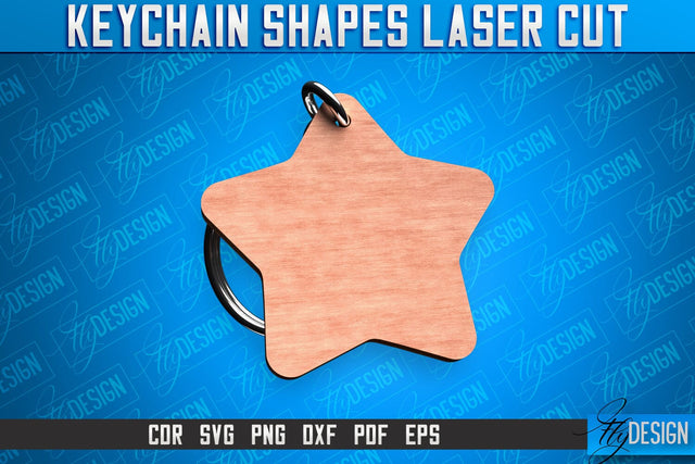 Keychain Shapes Laser Cut SVG | Keychain Laser Cut SVG Design | CNC Files SVG Fly Design 