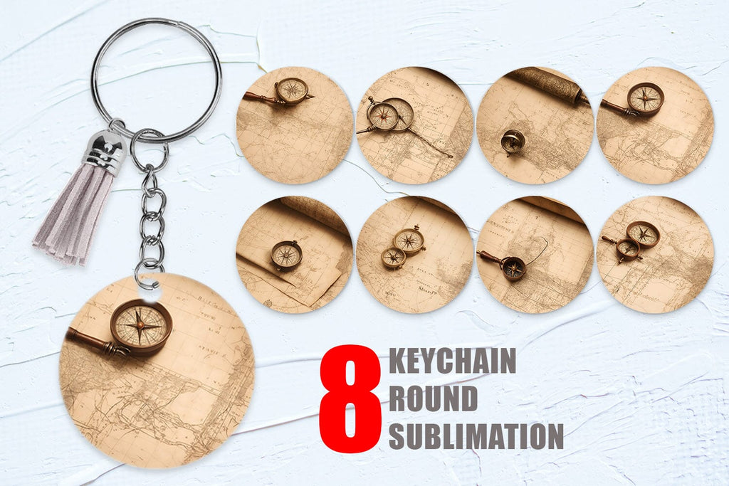 Keychain Old Maps Background - So Fontsy