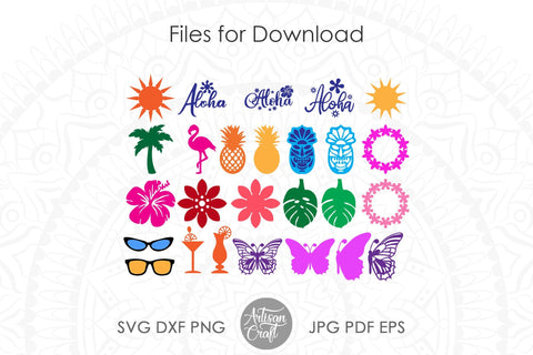 Keychain SVG bundle, Aloha, Hawaiian clipart SVG Artisan Craft SVG 