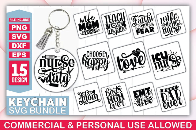 Keychain SVG Bundle SVG Ariyan 