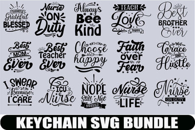 Keychain SVG Bundle SVG Blessedprint 