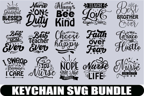 Keychain SVG Bundle SVG Blessedprint 