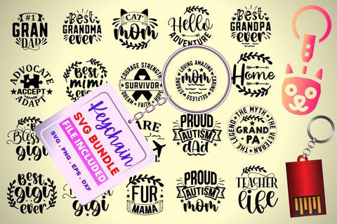 Keychain SVG Bundle SVG Designangry 