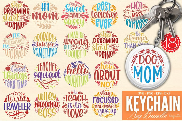 Keychain SVG Bundle SVG DESIGNISTIC 
