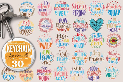 Keychain SVG Bundle SVG DESIGNISTIC 