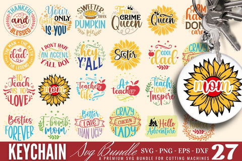 Keychain SVG Bundle SVG DESIGNISTIC 