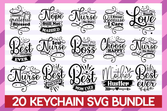 Keychain SVG Bundle SVG designmaster24 