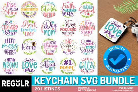 Keychain SVG Bundle SVG Regulrcrative 