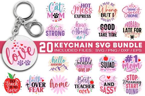 Keychain SVG Bundle SVG SH_Tee store 