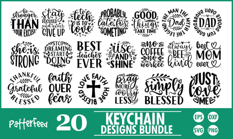 Keychain SVG Designs bundle SVG PatternFeed8 
