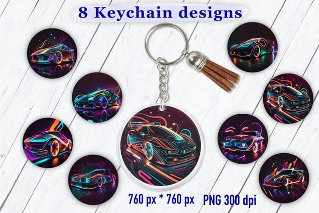 Keychian sublimation designs. Car coaster sublimation design Sublimation Angelina Semenova 