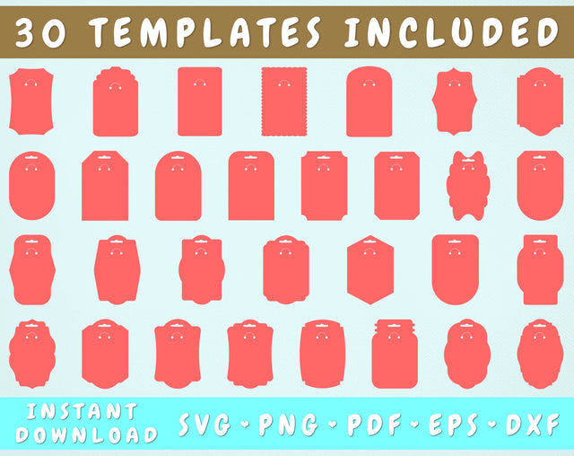 Keyring Display Card SVG Bundle - 30 Designs SVG HappyDesignStudio 