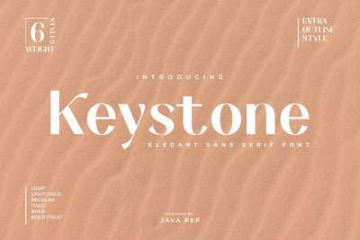 Keystone - an elegant sans Font Javapep 