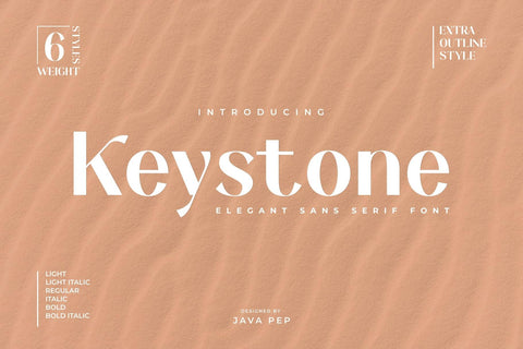 Keystone - an elegant sans Font Javapep 