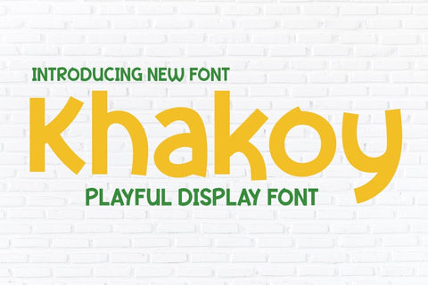 Khakoy Font Font twinletter 
