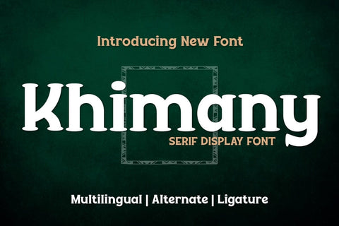 Khimany - Display Font Font twinletter 