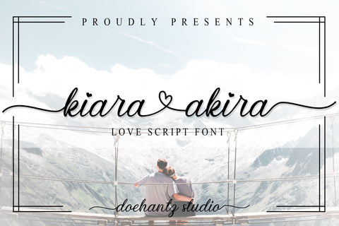 Kiara Akira Font love script 