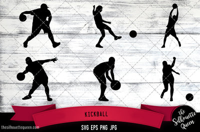 Kickball Silhouette Vector SVG SVG Loveleen Kaur 