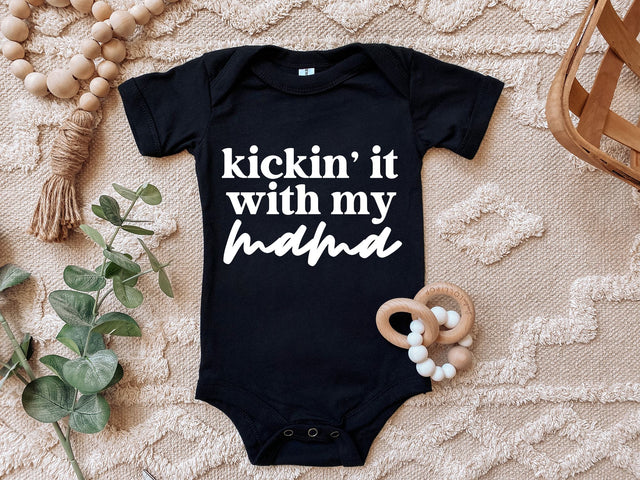 Kickin' It With My Mama SVG | Kids Quotes SVG | PNG | DXF SVG Toteally SVG 