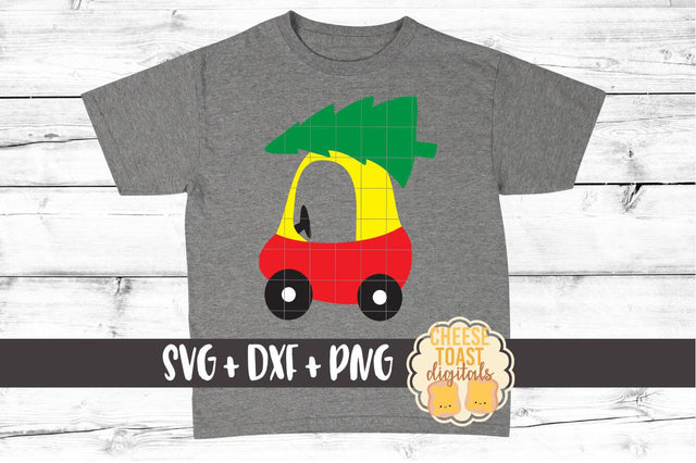 Kid Car with Christmas Tree - Christmas SVG Files SVG Cheese Toast Digitals 