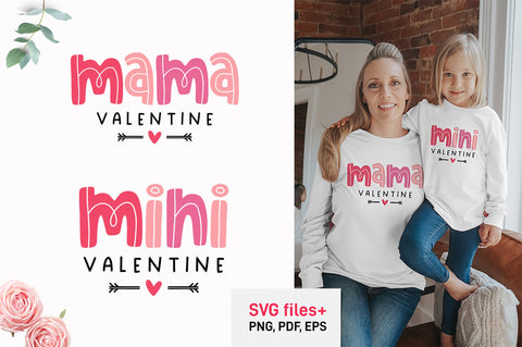 Kid valentine svg, baby valentine svg, Mommy and me svg, Mama Valentine svg SVG Katharina 