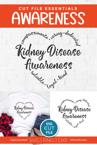 Kidney Disease SVG with Heart SVG SVG Cut File 