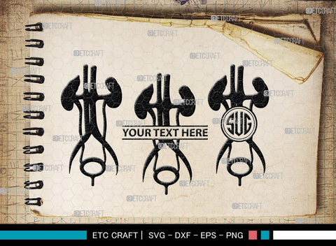 Kidney Monogram, Kidney Silhouette, Kidney SVG, Kidney Anatomy Svg, Urinary Svg, Doctors Svg, Kidney Bundle, SB00149 SVG ETC Craft 