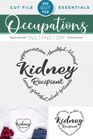 Kidney recipient svg, a kidney donation recipient svg SVG SVG Cut File 