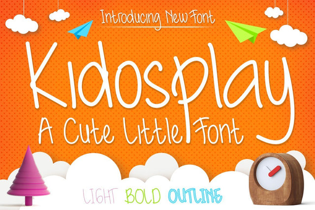 Kidosplay - Playful Font Family Font Kotak Kuning Studio