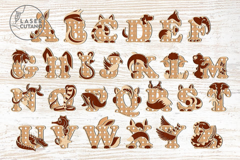 Kids ALPHABET Multilayer Laser Cut Files, 3D Designs, Mini Design Bundles SVG LaserCutano 