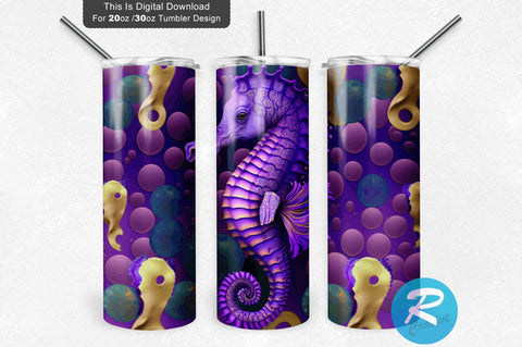 Kids Baby Sea Horse 20 oz / 30 oz Tumbler PNG Sublimation Regulrcrative 