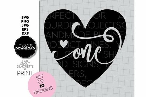 Kids Birthday Numbers | 1-9 Birthday Hearts | Birthday Numbers SVG Bundle SVG March Design Studio 