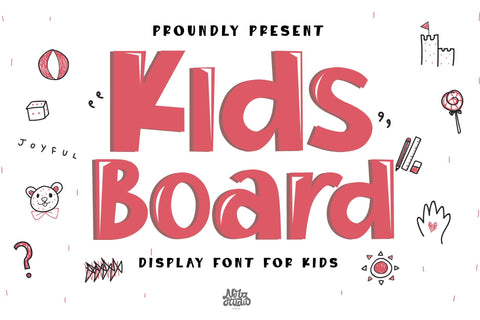 Kids Board Display Font Font nearzz 