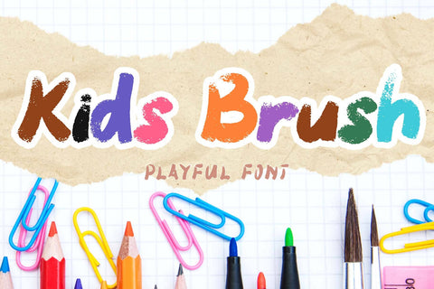 Kids Brush Font Prasetya Letter 