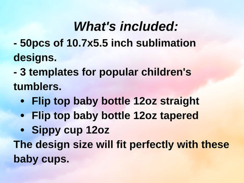 Kids Bundle Tumbler design 12oz flip top bottle & (1879350)