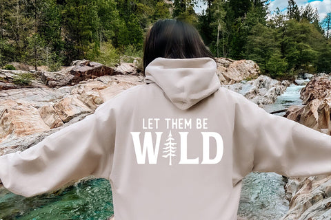 Kids Camping Quote SVG - Let Them Be Wild SVG Pickled Thistle Creative 