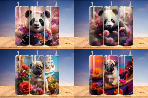 Kids Cartoon Animals Tumbler Bundle Sublimation Regulrcrative 