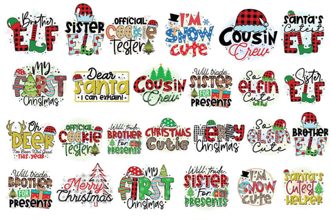 Kids Christmas PNG Sublimation Bundle Sublimation CraftLabSVG 