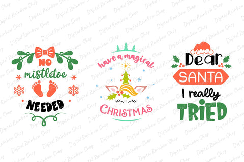 Kids christmas svg bundle, baby christmas svg designs SVG Digital Rainbow Shop 
