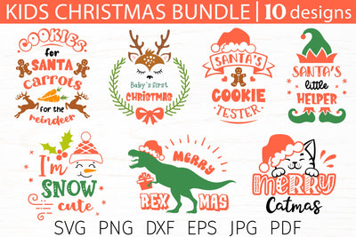 Kids christmas svg bundle, baby christmas svg designs SVG Digital Rainbow Shop 
