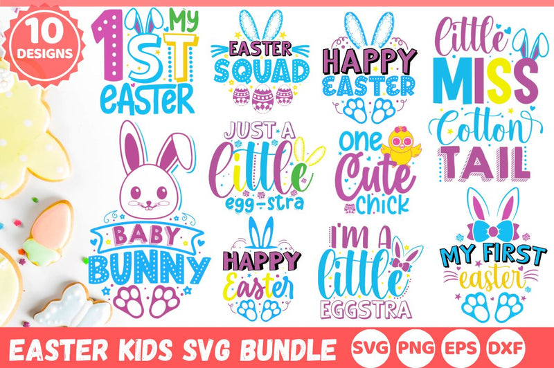Kids Easter SVG Bundle SVG DESIGNISTIC 