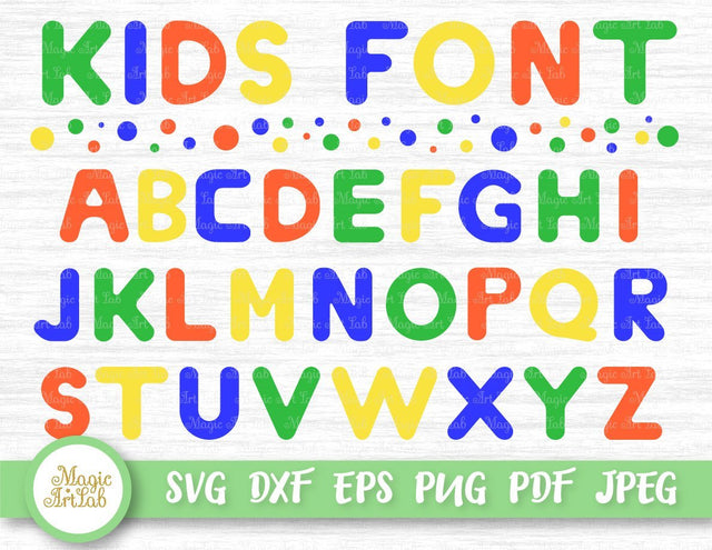 Kids font SVG file SVG MagicArtLab 
