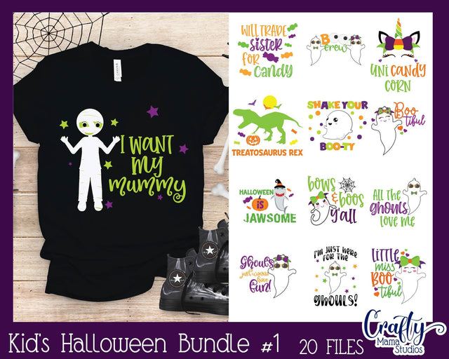 Kids Halloween Bundle Svg SVG Crafty Mama Studios 