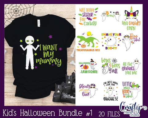 Kids Halloween Bundle Svg SVG Crafty Mama Studios 