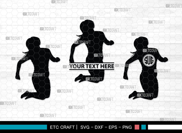 Kids Jumping Monogram, Kids Jumping Silhouette, Kids Jumping SVG, Jumping Children Svg, Jumping Svg, SB00370 SVG ETC Craft 