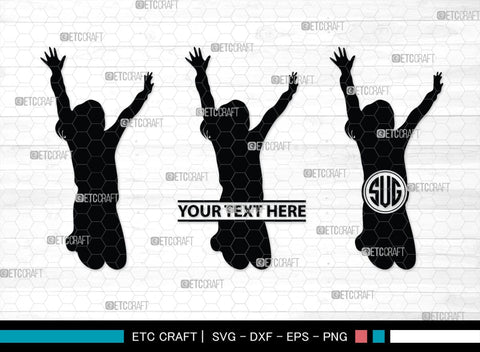 Kids Jumping Monogram, Kids Jumping Silhouette, Kids Jumping SVG, Jumping Children Svg, Jumping Svg, SB00370 SVG ETC Craft 